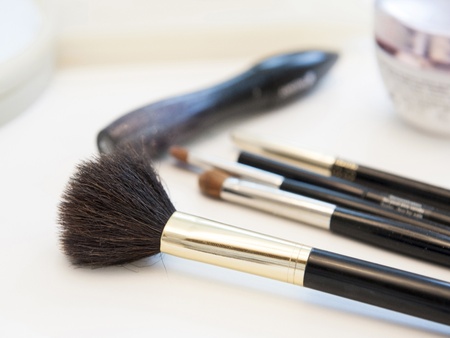 Make up brushes and cream