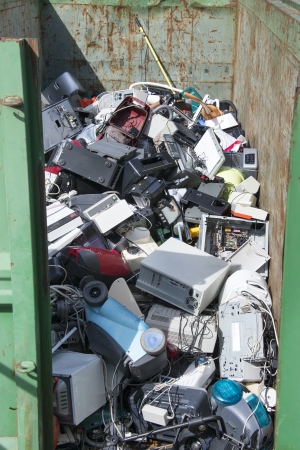 Various electrical stacked for land fillの写真素材