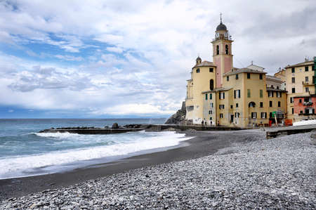 View of Camogli. Camogli is a small Italian fishing village and tourist resortの写真素材