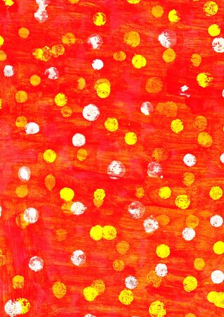Orange abstract background painted with paintbrush.の写真素材