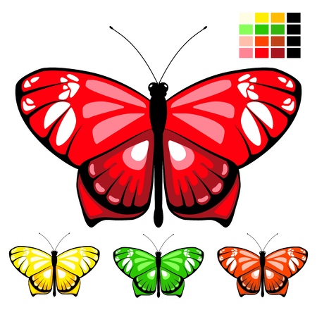 vector butterfly set 10のイラスト素材