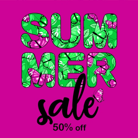 Summer sale vegtor bunner 1のイラスト素材