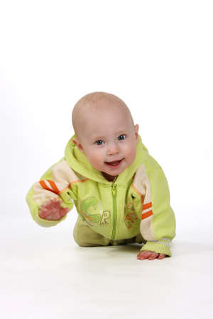 a studio portrait of little childの写真素材