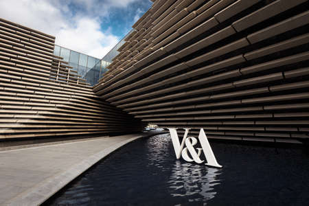 Dundee, Scotland - July 31, 2019: V&A Dundee designed by Kengo Kuma and opened on 18 Sept, 2018 is a first design museum, located in Dundee, Scotland, UKのeditorial素材