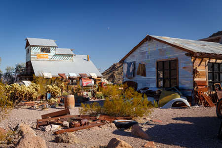 Nelson Ghost Town, Nevada, USA - 4 October, 2019: Nelson Ghost Town, Nelson Cutoff Rd, Searchlight, Nevada, USAのeditorial素材