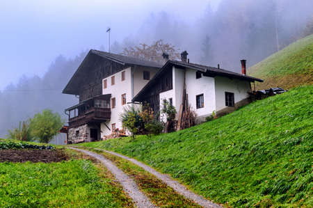 Traditional wooden house in Tyrol, Austriaのeditorial素材