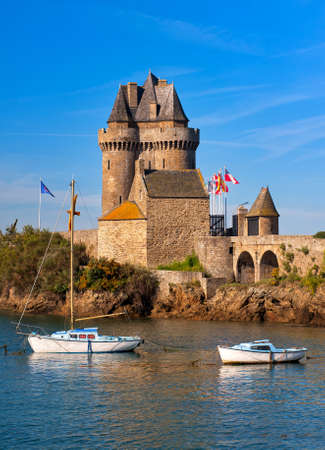 Tour Solidor, a medieval fortified tower in Saint-Malo, Brittany, Franceのeditorial素材