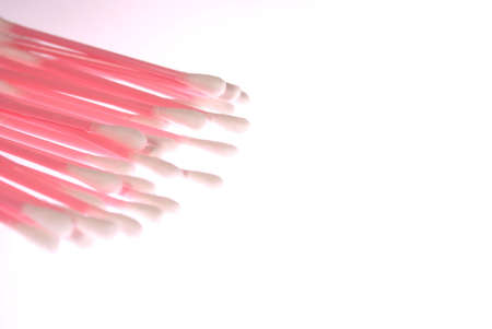 Cotton Swab on the white backround                   