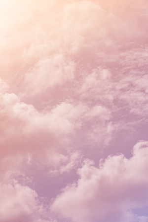 Sun and cloud background with a pastel coloredの写真素材
