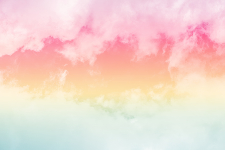 sun and cloud background with a pastel colorの写真素材