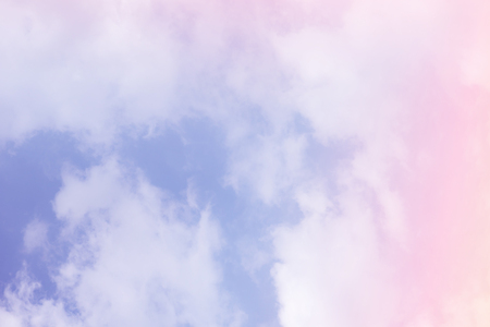 sun and cloud background with a pastel coloredの写真素材