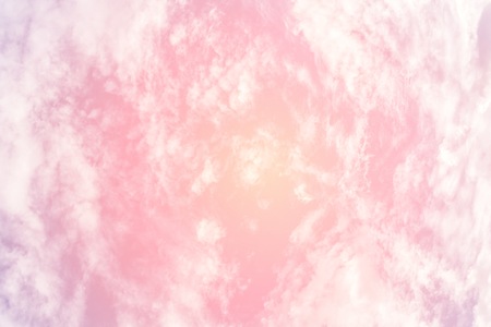 Sun and cloud background with a pastel colored