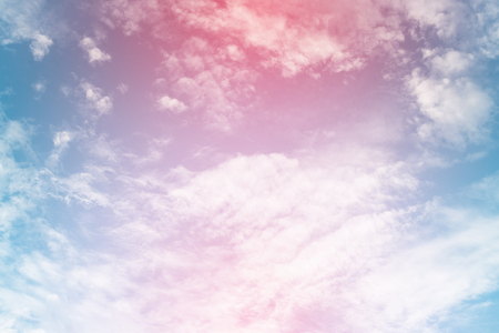 Sun and cloud background with a pastel coloredの写真素材