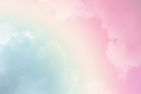 Sun and cloud background with a pastel coloredの写真素材