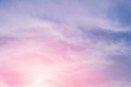 Sun and cloud background with a pastel coloredの写真素材