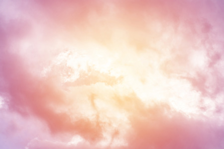 Sun and cloud background with a pastel coloredの写真素材