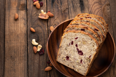 Fruit Loaf or bread with raisins also known as Bara Brith