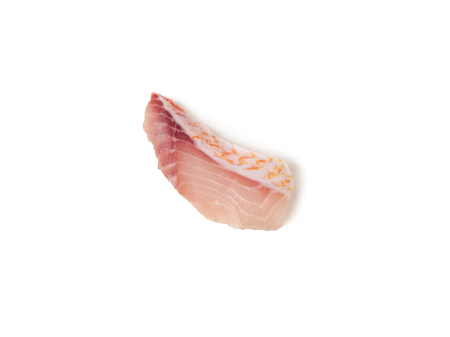Fish slice on isolated white background