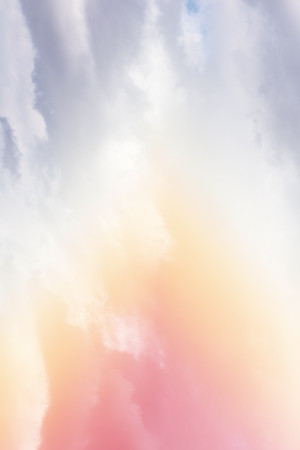 Sun and cloud background with a pastel coloredの写真素材