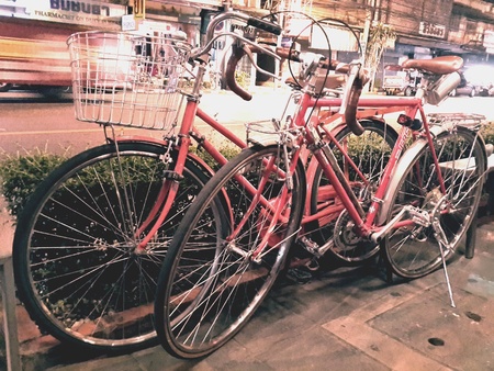 Red bicycles