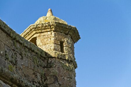 Old fortress tower. Low angle view.のeditorial素材