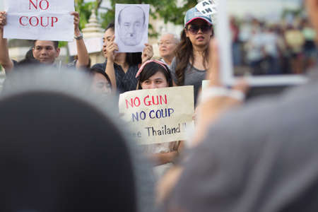 Anti coup in Thailandのeditorial素材