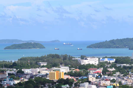 Phuket view at Khaorang hillの写真素材