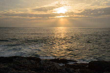 Sunset on the Andaman Sea, Cape Promthep, Phuket, Thailandの写真素材