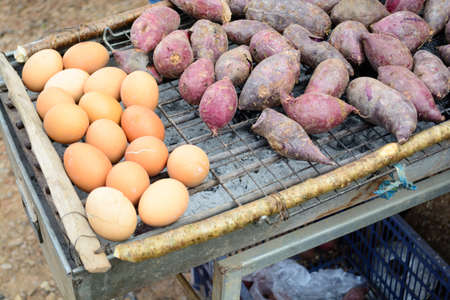 Yam and eggsの写真素材