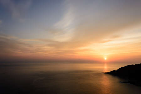 Sunset at Laem Phrom Thep, Phuket, South of thailandの写真素材