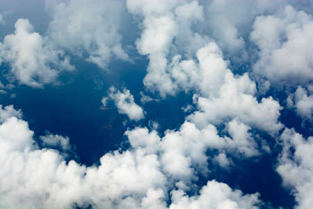 Blue sky with cloud, sky viewの写真素材
