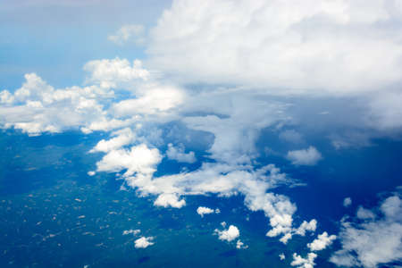 Blue sky with cloud, sky viewの写真素材