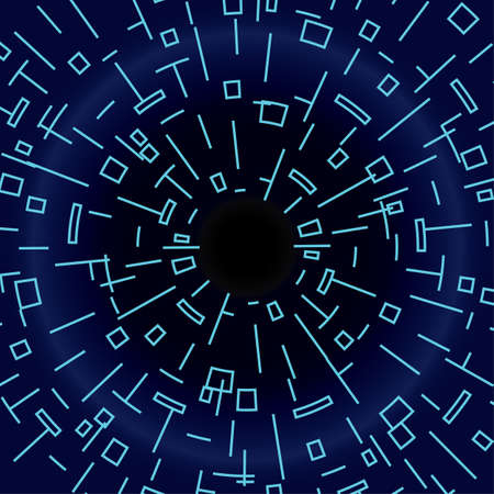 Dark blue cyber wormhole