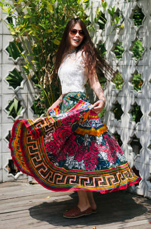 Swaying colorful maxiの写真素材