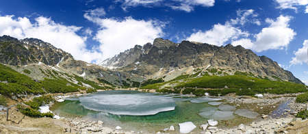 Tarn in High Tatras springの写真素材