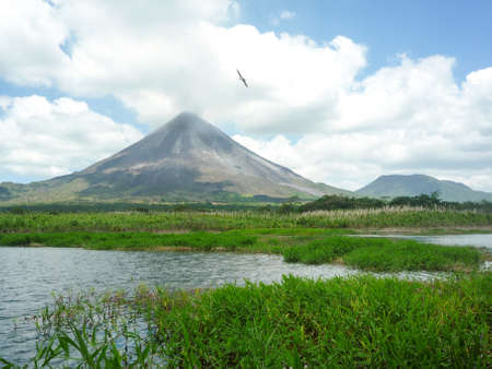A picture of Arenal Volcano in Costa Ricaの写真素材