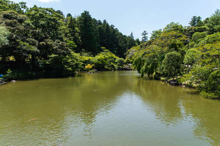 Japan  Narita  The lake in parkの写真素材