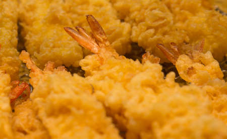 Close up of Shrimp Tempuraの写真素材