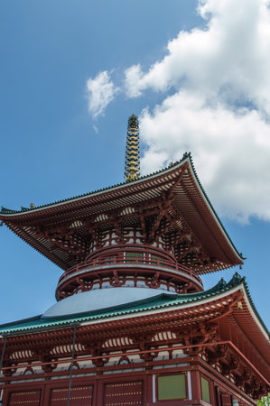 The Great Pagoda  Daito , Narita-san Sensoji Temple, near Tokyo, Japanのeditorial素材