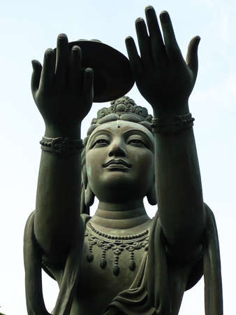 Tian Tan Buddha at Po Lin Monastery on Lantau Island in Hong Kong (China).