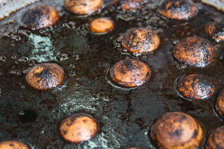 Close up of Chinese Tea Eggs.の写真素材