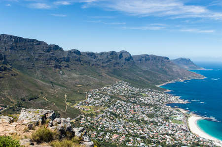 A beautiful view of Cape Peninsula coastline in South Africa.の写真素材