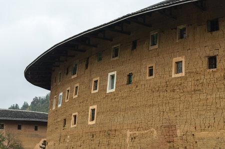 Hakka Tulou traditional Chinese housing in Fujian Province of Chinaのeditorial素材