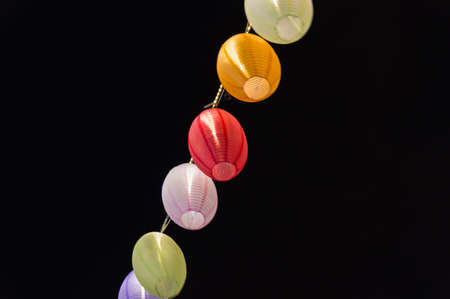 Row of Colourful Chinese Lanterns.の写真素材