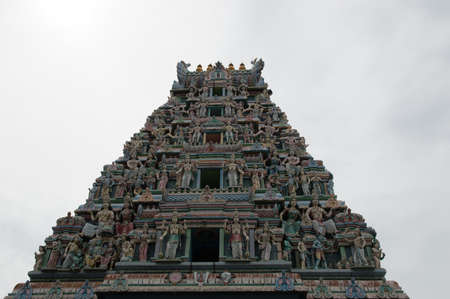 detail of Hindu temple in Singaporeの写真素材
