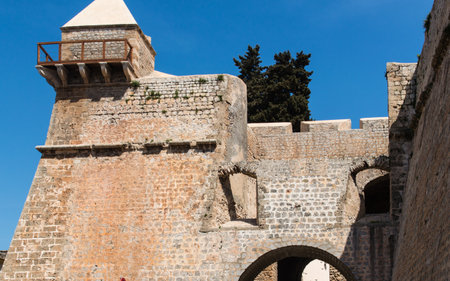 Walls of Eivissa Old Town - Ibiza Town, Balearic Islands, Spainのeditorial素材