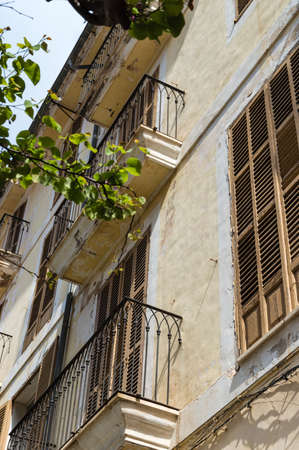 Traditional Spanish apartments, Mallorca, Spainの写真素材