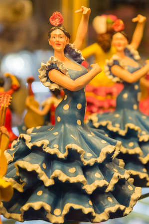 Small Statue of a Flamenco Dancer, Focus in Frontの写真素材