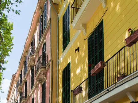 Traditional Spanish apartments, Mallorca, Spainの写真素材