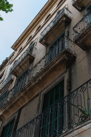 Traditional Spanish apartments, Mallorca, Spainの写真素材